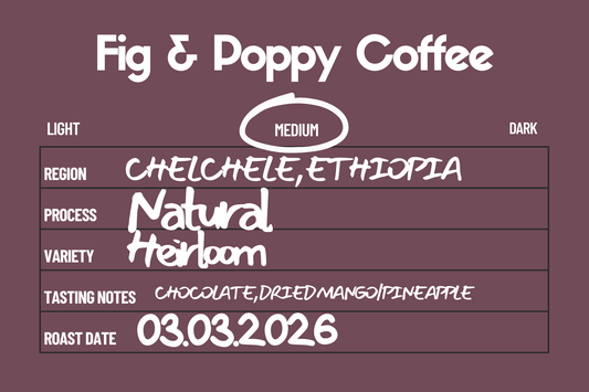 Ethiopia Dry Process Chelchele Shitaye Abebe-Medium Roast (4 oz)