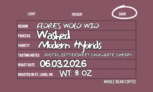 Flores, Wolo Wio- Washed (Dark roast)